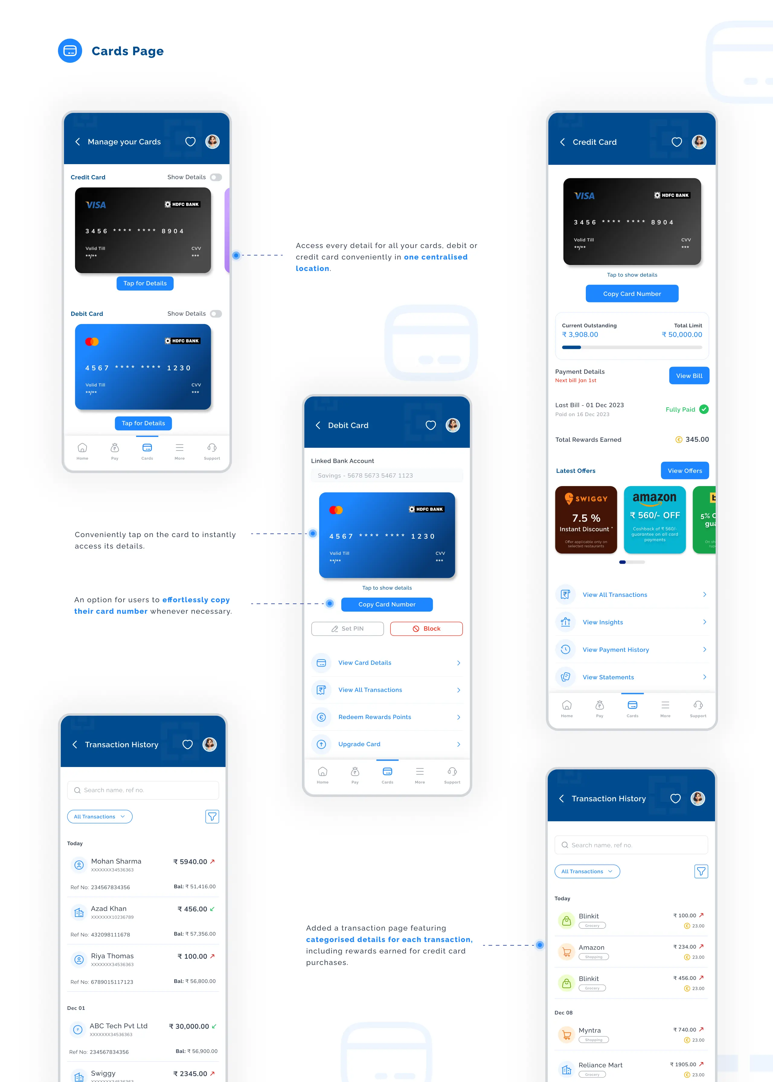 HDFC Bank Redesign - Final Screens - Cards Page