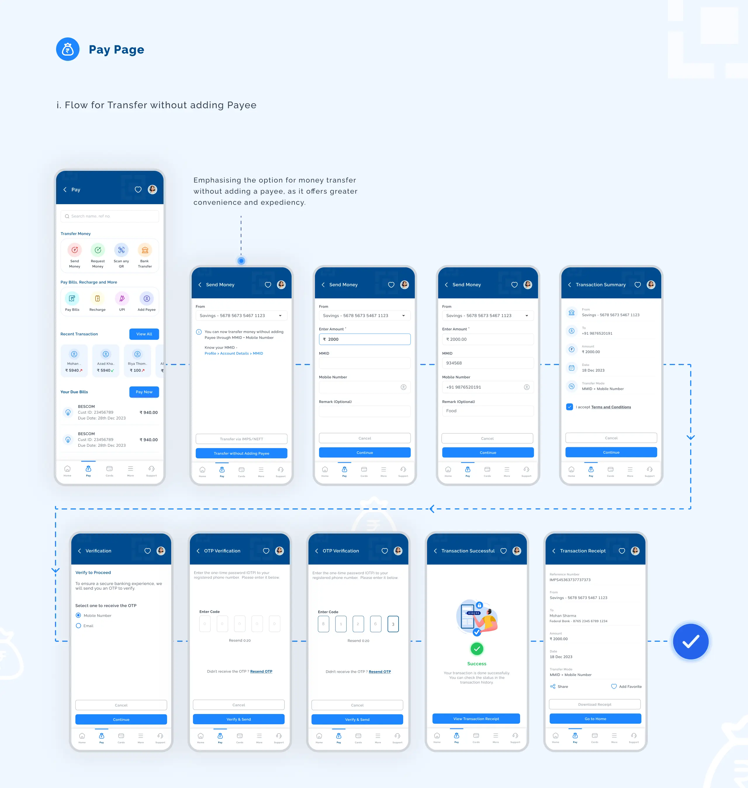 HDFC Bank Redesign - Final Screens - Pay Page